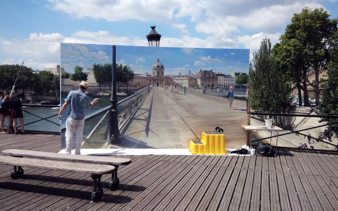 Artist on the Seine River