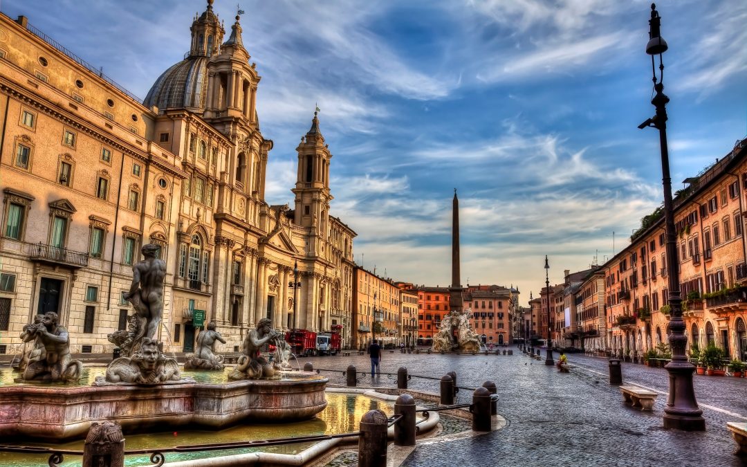 The piazza is one of Rome’s liveliest squares…