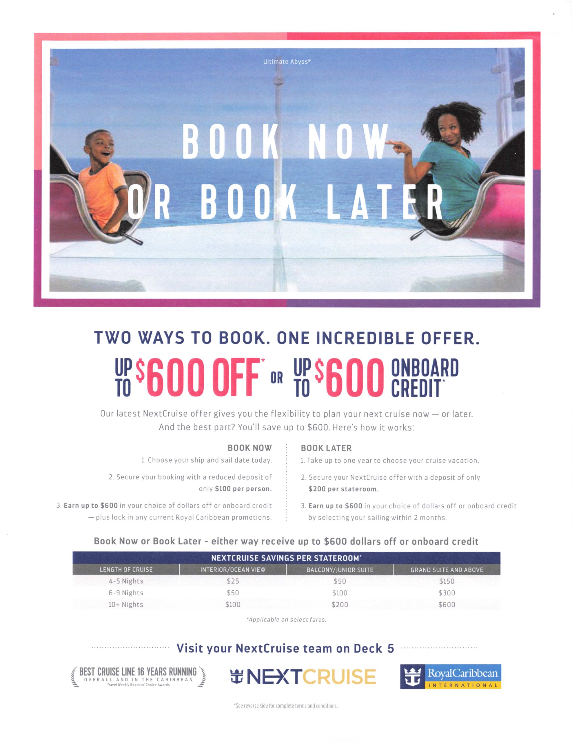 RCCL NextCruise Offer - Embrace The Magic Travel